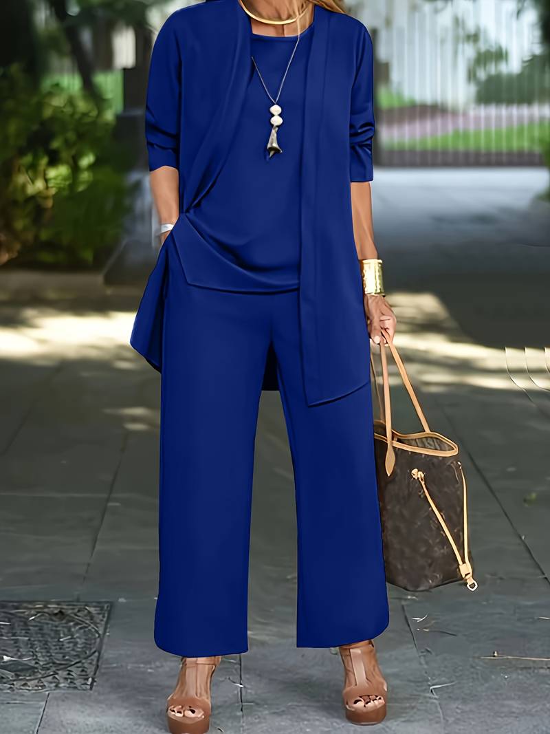 Elegant Ladies Outfit – Three-Piece Festive Ensemble for Special Occasions