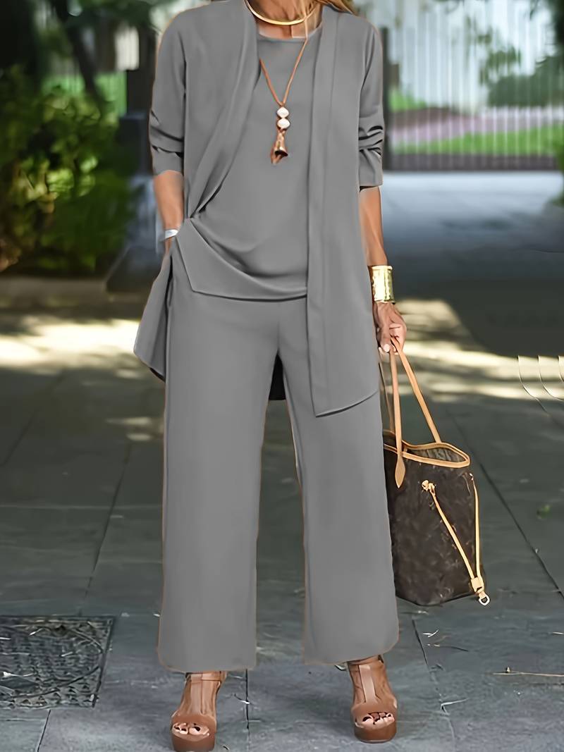 Elegant Ladies Outfit – Three-Piece Festive Ensemble for Special Occasions