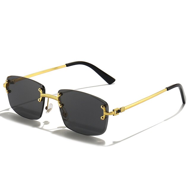 Sunglasses Unisex – Colored Lenses Gold Frame UV400 Protection