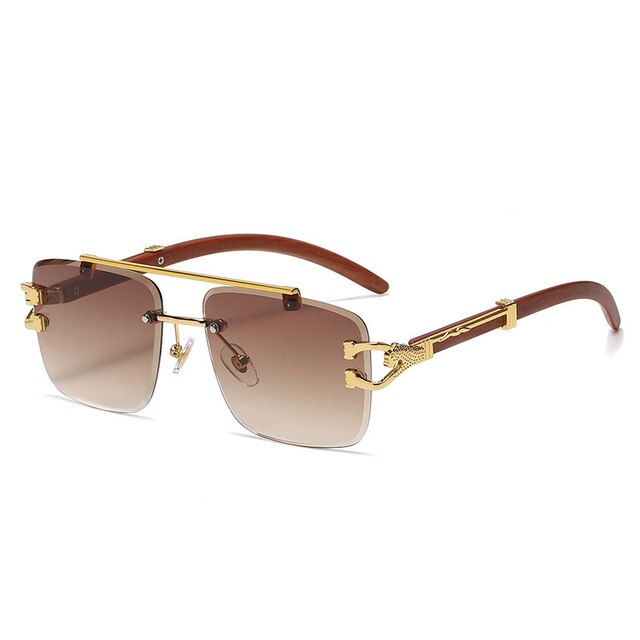 Sunglasses Unisex – Colored Lenses Gold Frame UV400 Protection