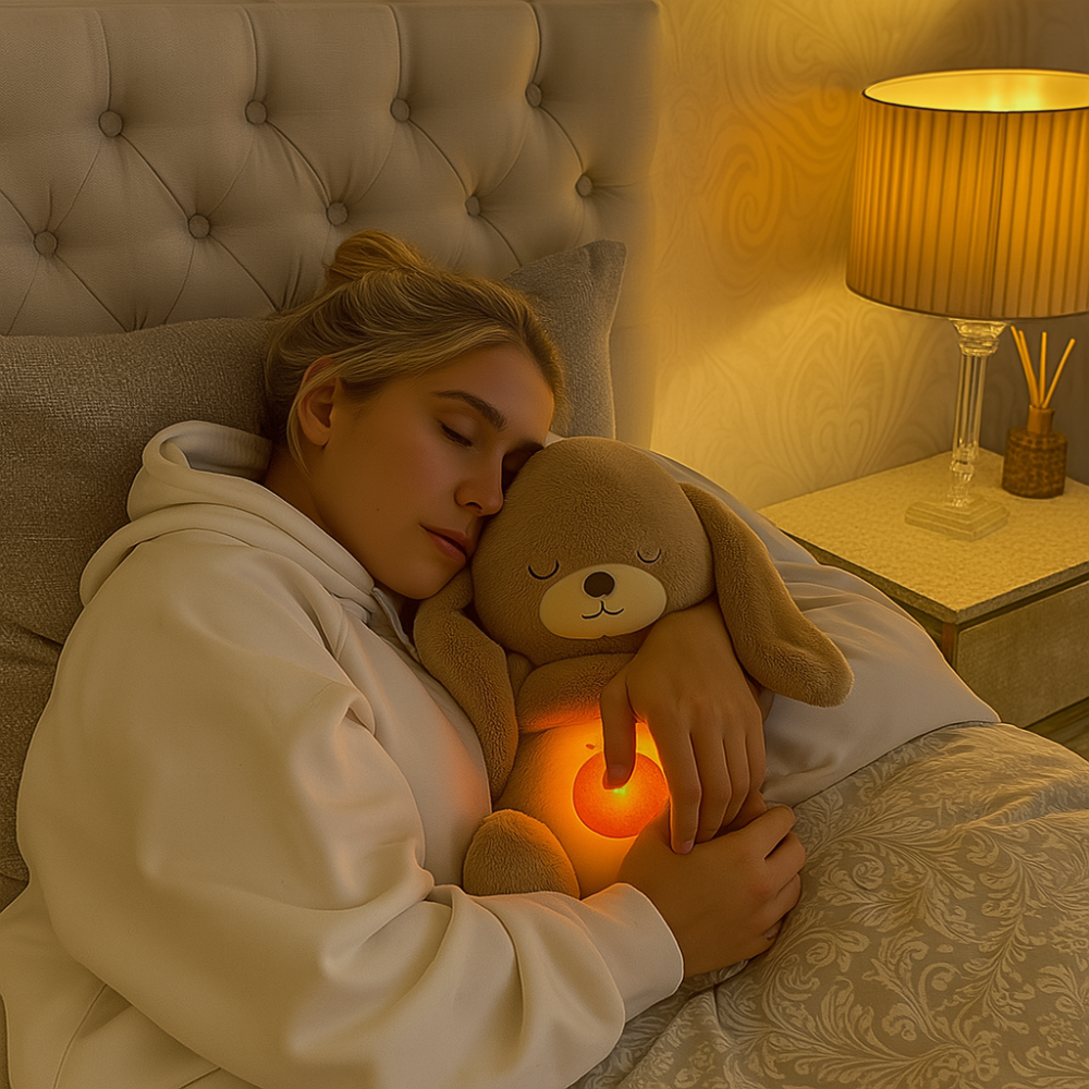 Plush Companion Soothing Sounds Night Light for Stress Relief