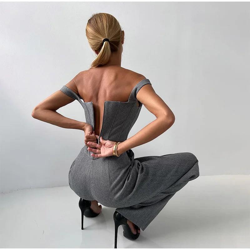Women's Pantsuit – Elegant Tailored Fit, Luxurious Fabric for Work & Parties