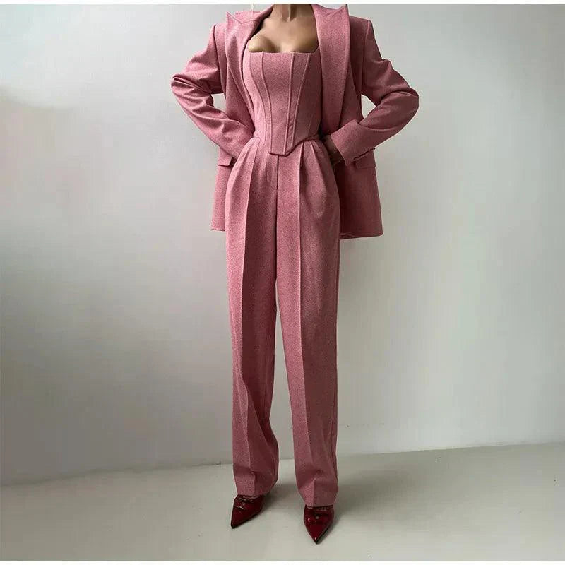 Women's Pantsuit – Elegant Tailored Fit, Luxurious Fabric for Work & Parties
