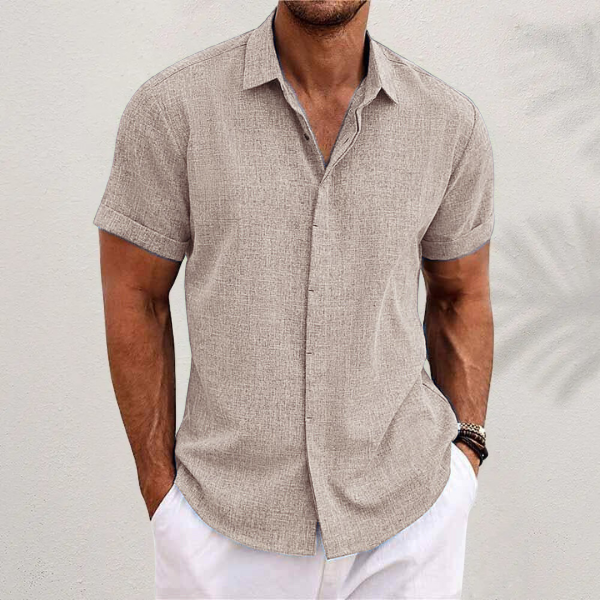 Linen Shirt Men – Short Sleeve Casual Summer Top