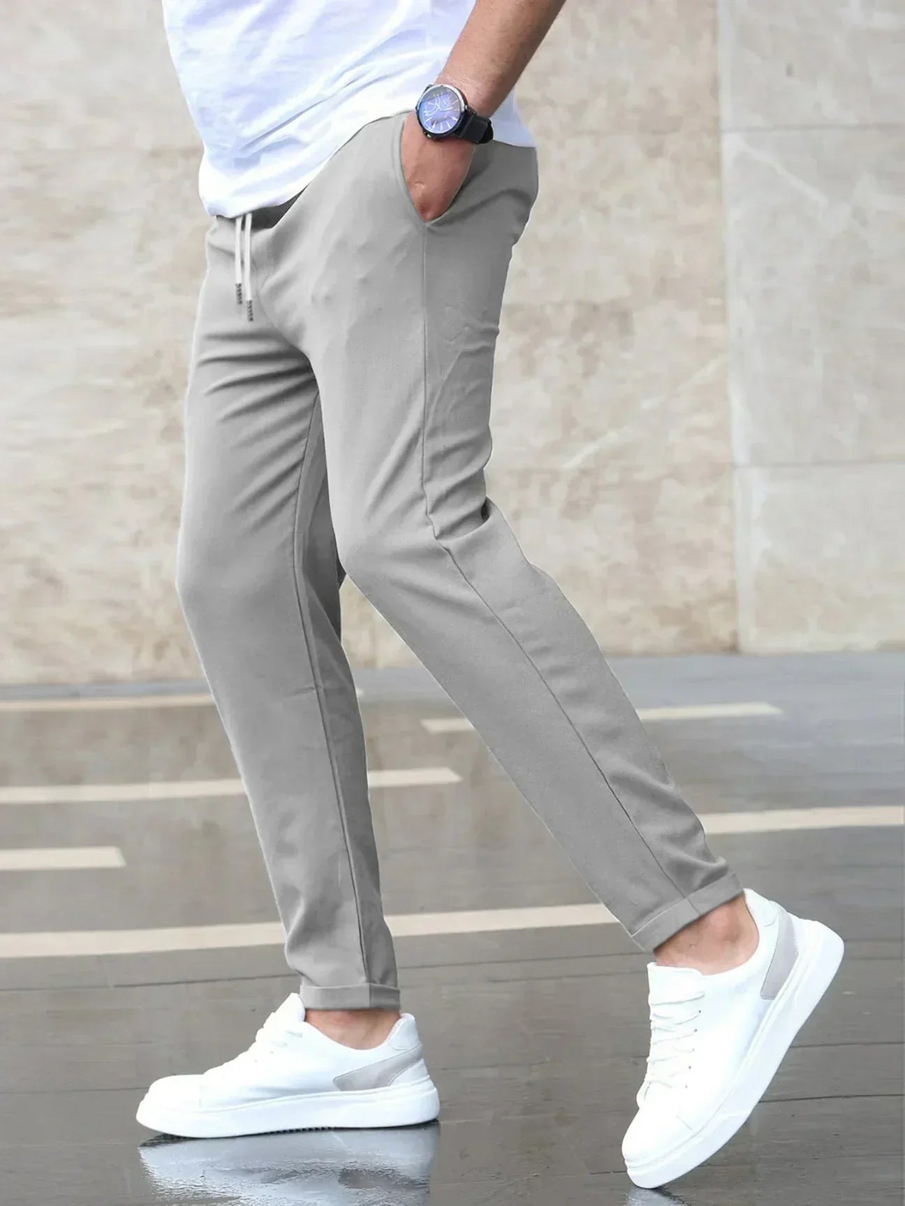 Men's Stretch Trousers – Comfortable Elegant Pants for Casual Formal Wear