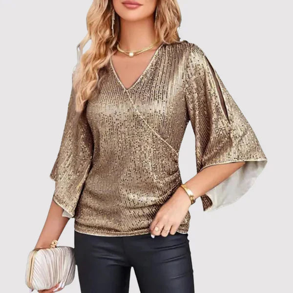 Shiny Top Women – Glitter Evening Wear for Festive Occasions