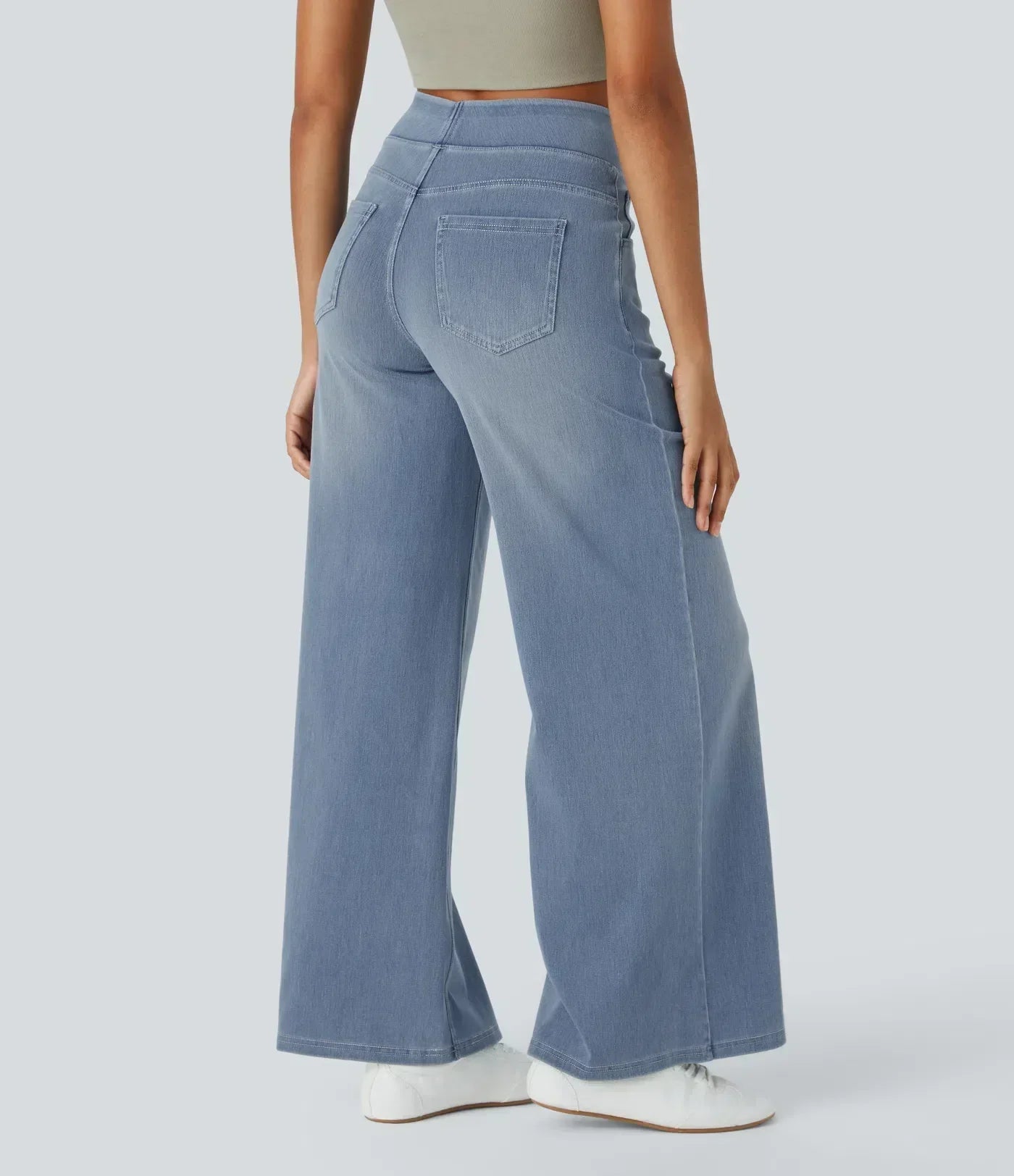 High Waist Stretch Pants Women – Comfy Casual Trousers with Elastic Fit