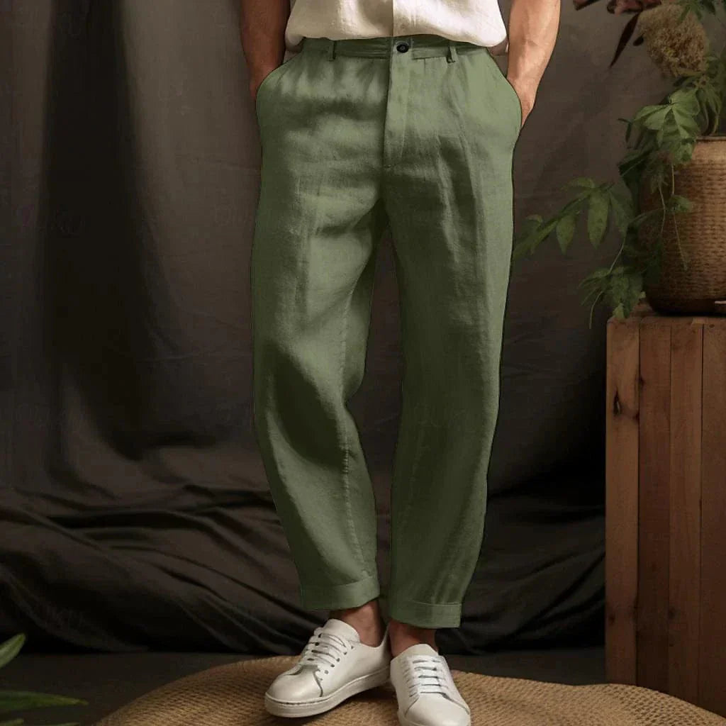 Men's Linen Pants – Breathable Relaxed Fit for Summer