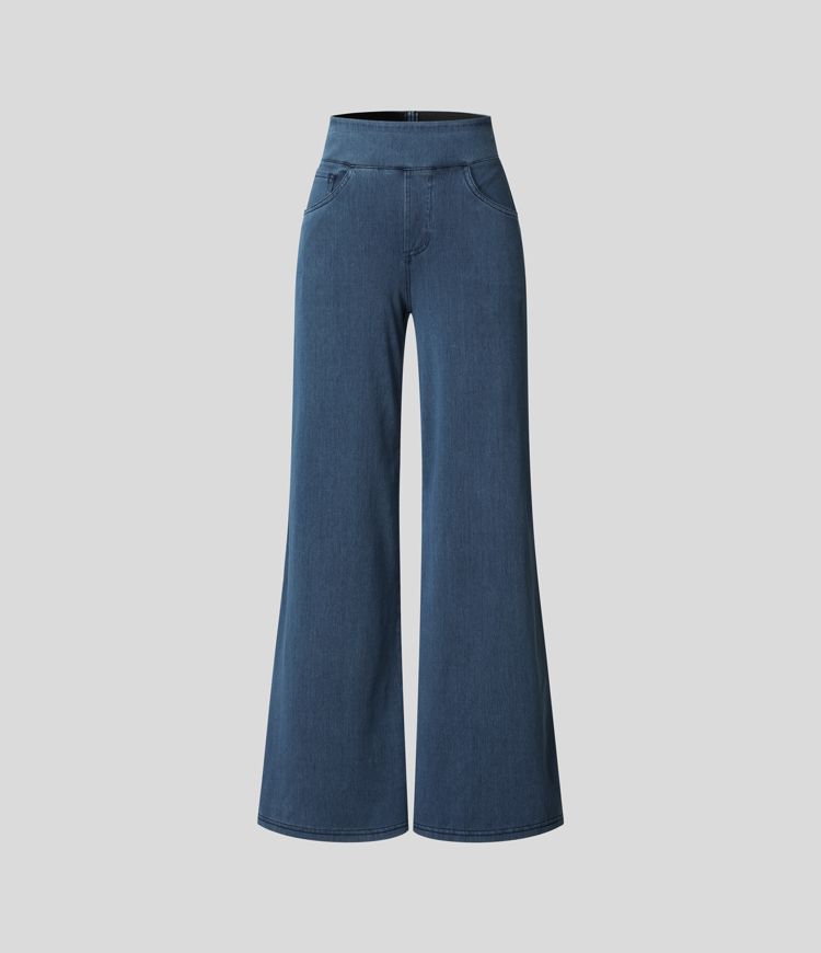 High Waist Stretch Pants Women – Comfy Casual Trousers with Elastic Fit