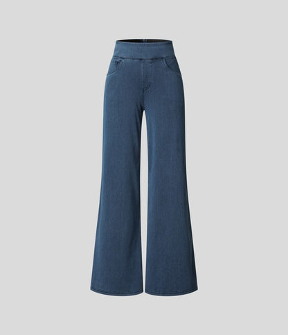High Waist Stretch Pants Women – Comfy Casual Trousers with Elastic Fit