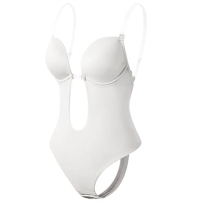 Body Shaper Women – Deep V Backless Slimming Bodysuit for Curves