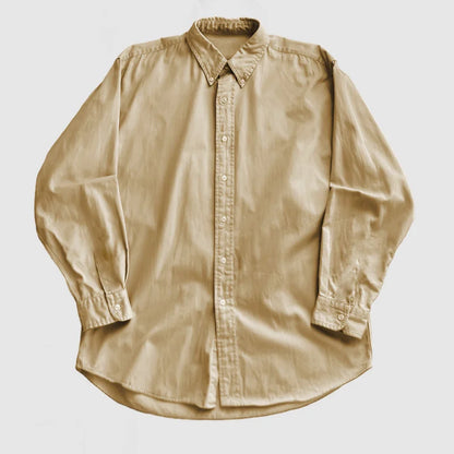 Men's Casual Long Sleeve Shirt – Vintage Wash Lightweight Button-Up