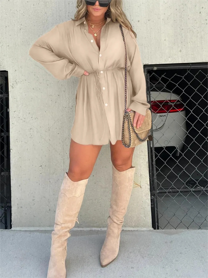 Trendy Satin Romper Dress – Short Sleeve Casual Outfit for Women