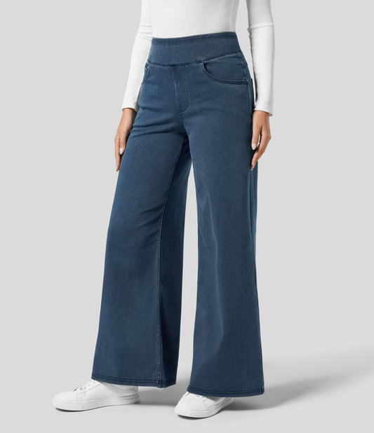 High Waist Stretch Pants Women – Comfy Casual Trousers with Elastic Fit