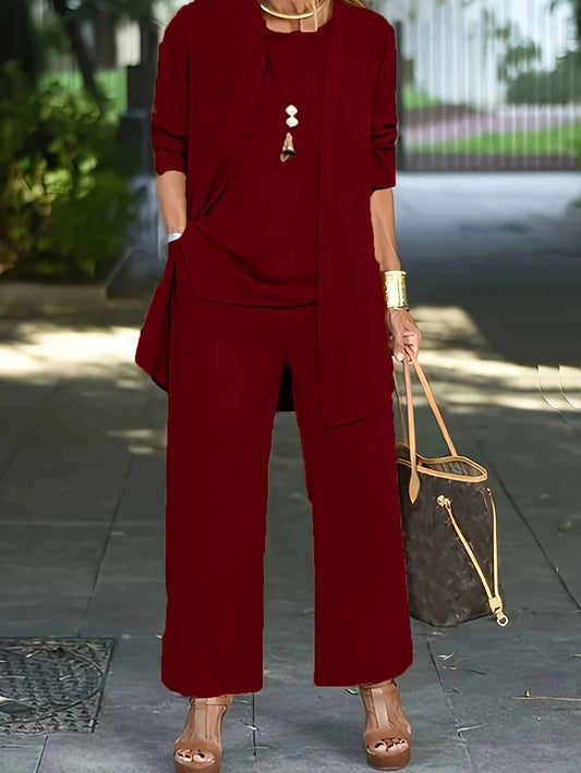 Elegant Ladies Outfit – Three-Piece Festive Ensemble for Special Occasions