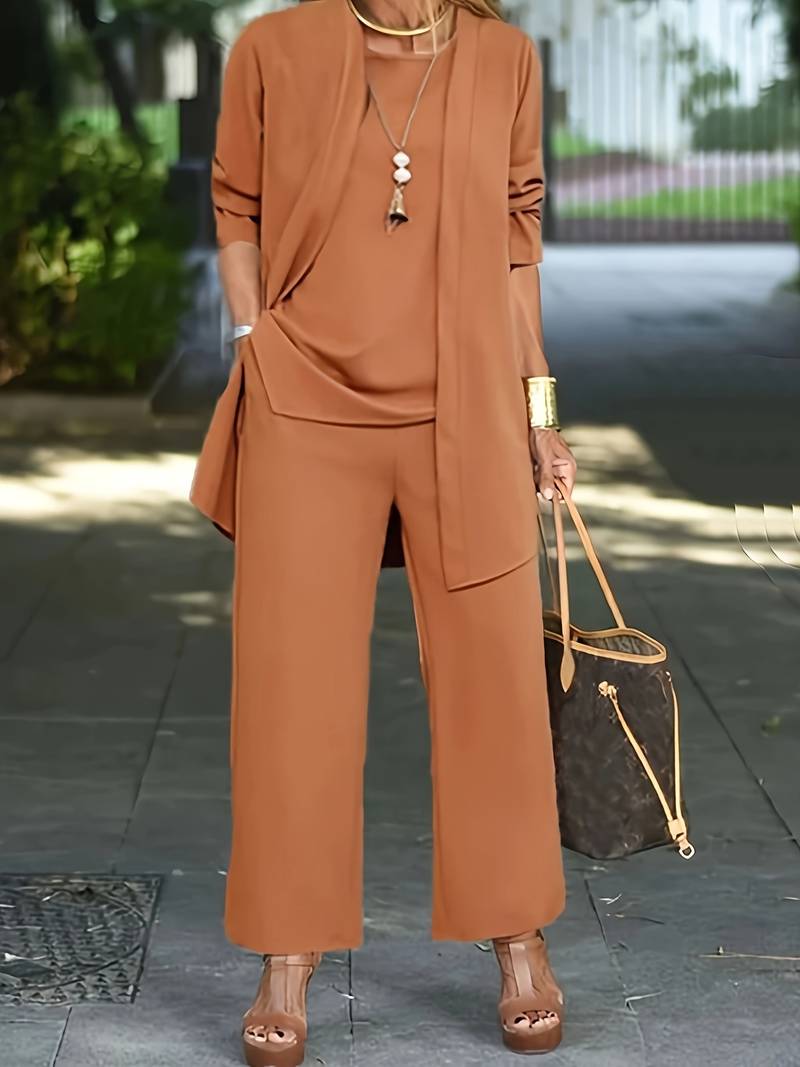 Elegant Ladies Outfit – Three-Piece Festive Ensemble for Special Occasions