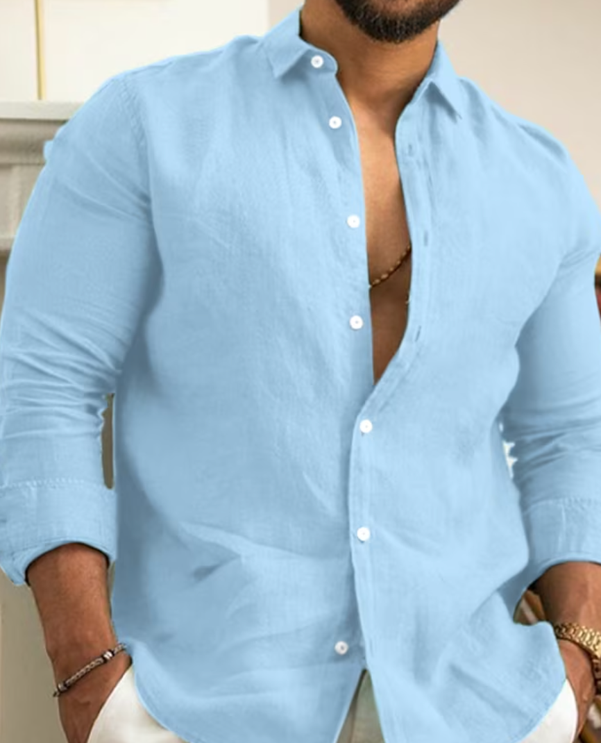 Men's Linen Shirt – Stylish Breathable Casual Top for All Occasions