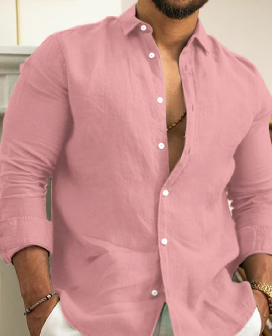 Men's Linen Shirt – Stylish Breathable Casual Top for All Occasions