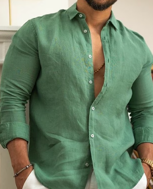 Men's Linen Shirt – Stylish Breathable Casual Top for All Occasions