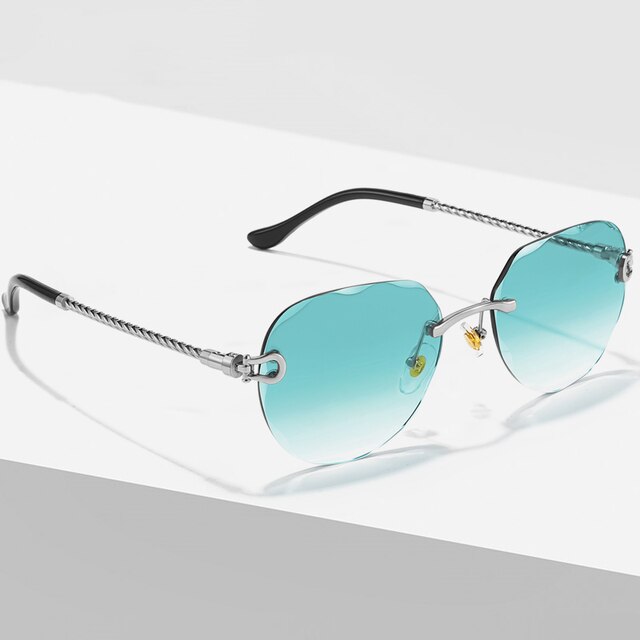 Sunglasses Unisex – Colored Lenses Gold Frame UV400 Protection