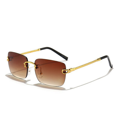 Sunglasses Unisex – Colored Lenses Gold Frame UV400 Protection