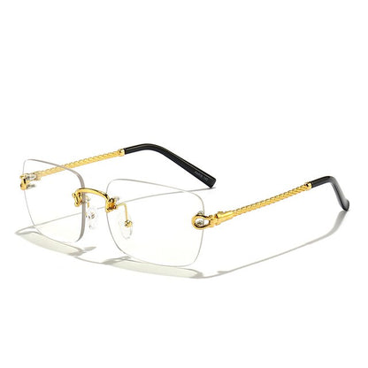 Sunglasses Unisex – Colored Lenses Gold Frame UV400 Protection
