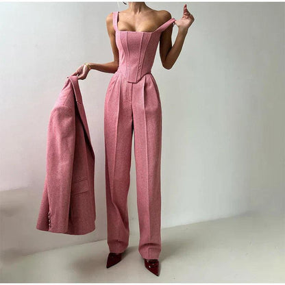 Women's Pantsuit – Elegant Tailored Fit, Luxurious Fabric for Work & Parties
