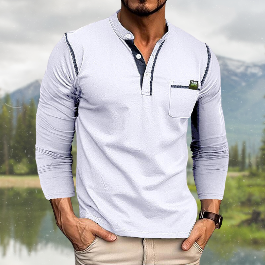 Men's Polo Shirt – Casual Long Sleeve Comfortable Style