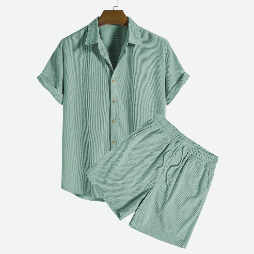 Men's Corduroy Shirt Set – Casual Summer Outfits Stylish and Comfortable