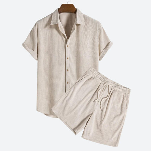 Men's Corduroy Shirt Set – Casual Summer Outfits Stylish and Comfortable