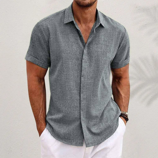 Linen Shirt Men – Short Sleeve Casual Summer Top