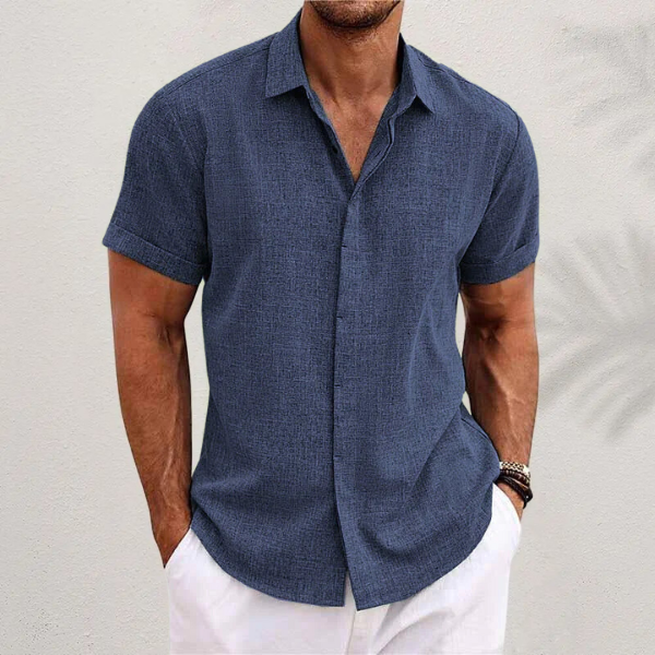 Linen Shirt Men – Short Sleeve Casual Summer Top
