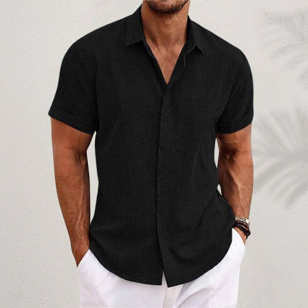 Linen Shirt Men – Short Sleeve Casual Summer Top