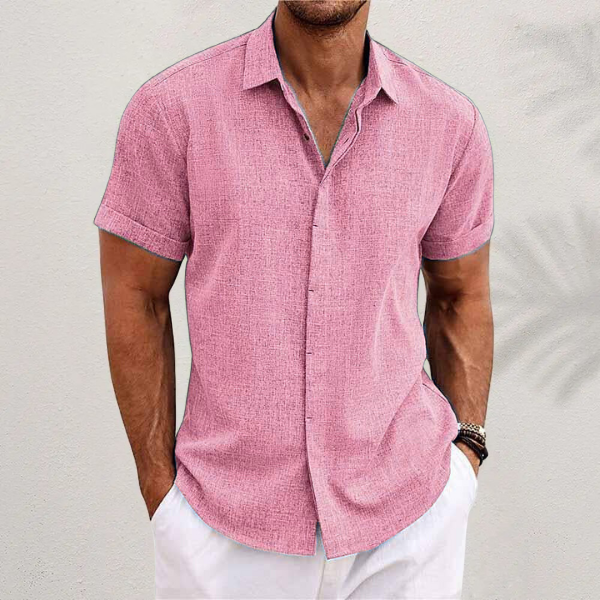 Linen Shirt Men – Short Sleeve Casual Summer Top