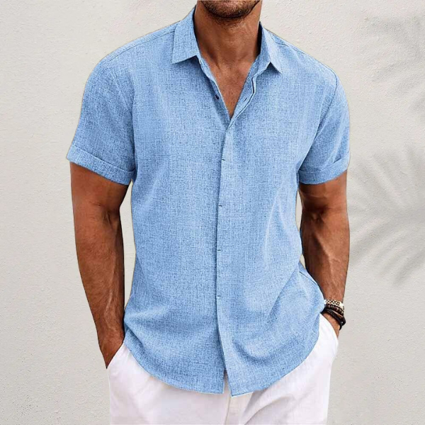 Linen Shirt Men – Short Sleeve Casual Summer Top