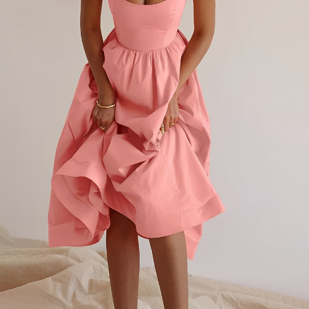 Puff Dress – Elegant Spaghetti Strap Dress with Puff Sleeves for Parties" 

Optimized Title: "Elegant Puff Dress – Spaghetti Strap Party Dress with Puff Sleeves