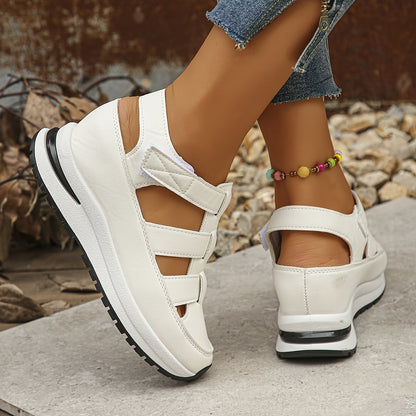 Platform Sandals Women – Stylish Velcro Straps and Padded Sole for Comfort