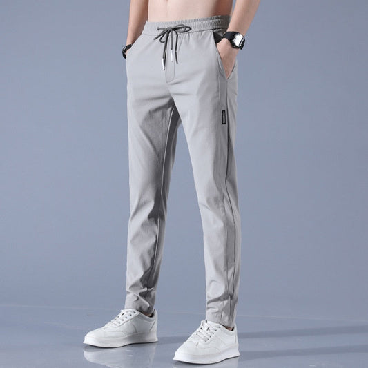 Men's Stretch Pants – Lightweight Quick-Dry Elastic Waist Casual Trousers