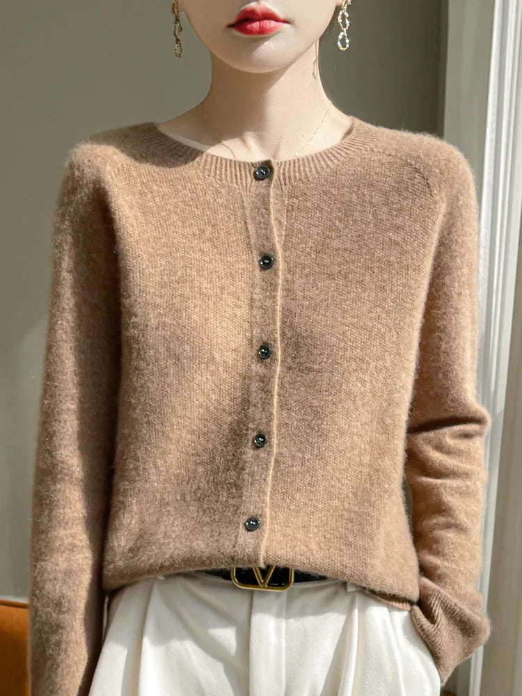 Cardigan donna – Cardigan con bottoni eleganti e morbido per ogni occasione