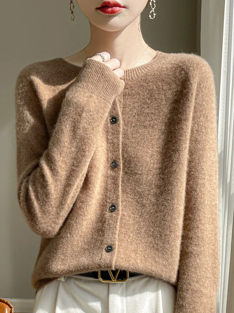 Cardigan donna – Cardigan con bottoni eleganti e morbido per ogni occasione