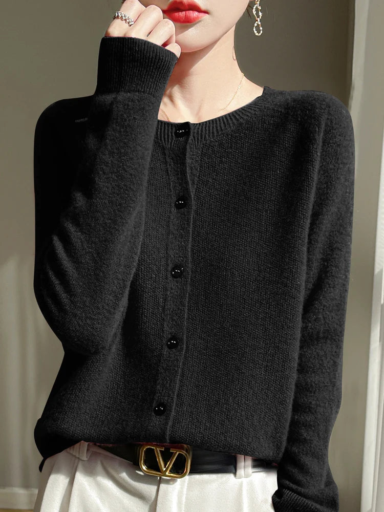 Cardigan donna – Cardigan con bottoni eleganti e morbido per ogni occasione