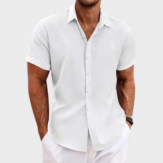 Linen Shirt Men – Short Sleeve Casual Summer Top