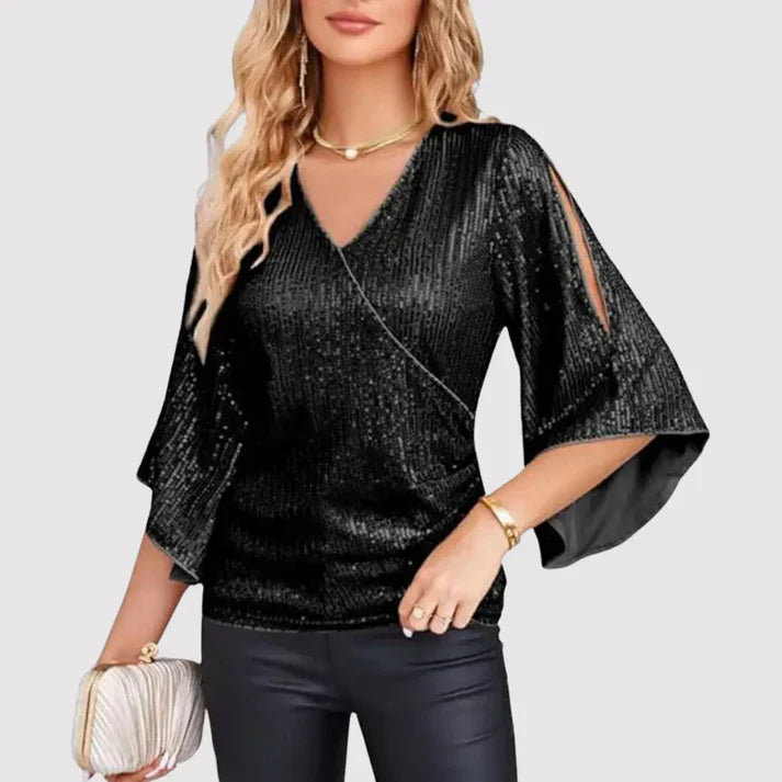 Shiny Top Women – Glitter Evening Wear for Festive Occasions