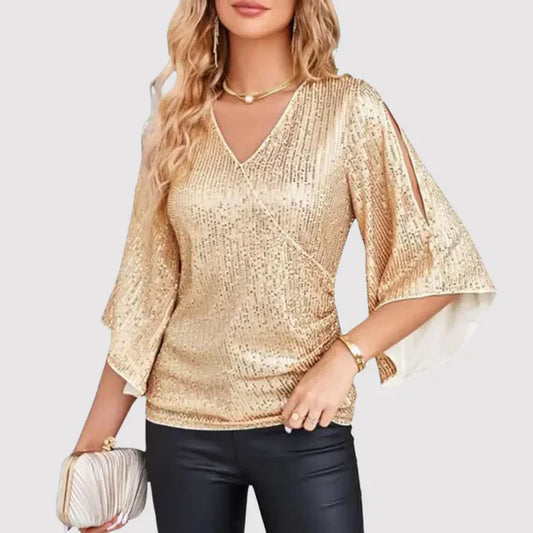 Shiny Top Women – Glitter Evening Wear for Festive Occasions