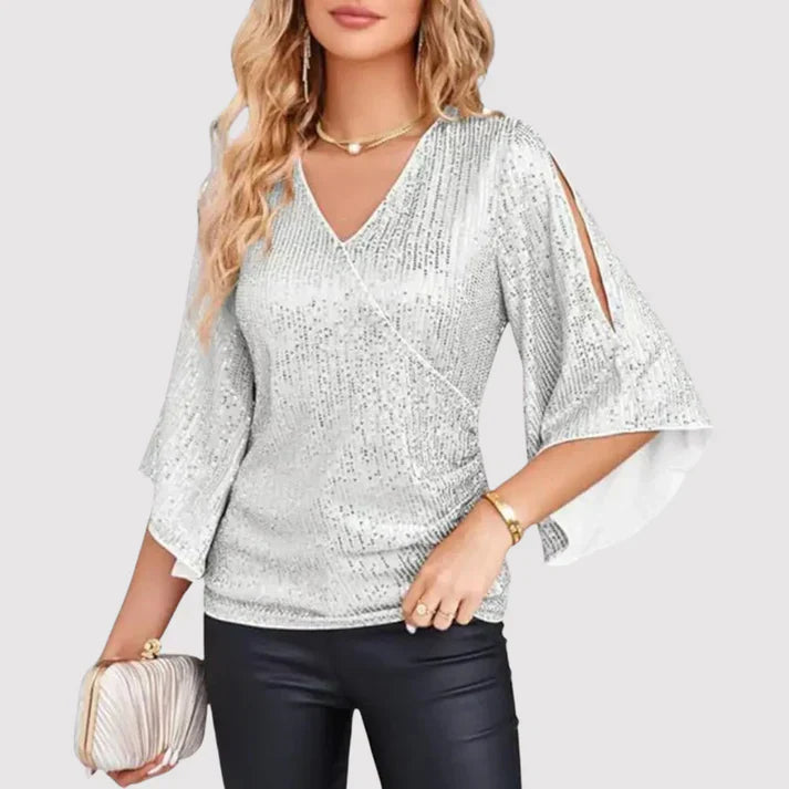 Shiny Top Women – Glitter Evening Wear for Festive Occasions