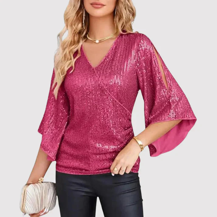 Shiny Top Women – Glitter Evening Wear for Festive Occasions