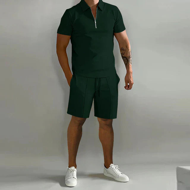 Men's Summer Set – Breathable Polo and Shorts for Warm Days