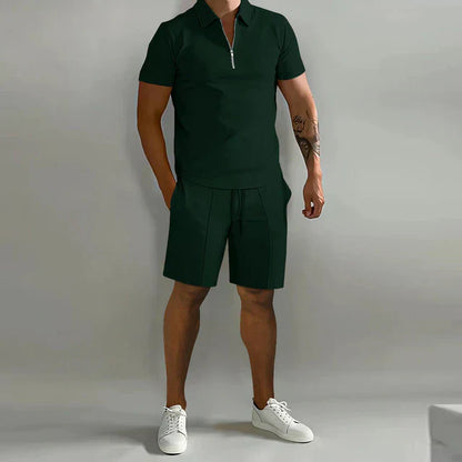 Men's Summer Set – Breathable Polo and Shorts for Warm Days