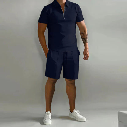 Men's Summer Set – Breathable Polo and Shorts for Warm Days