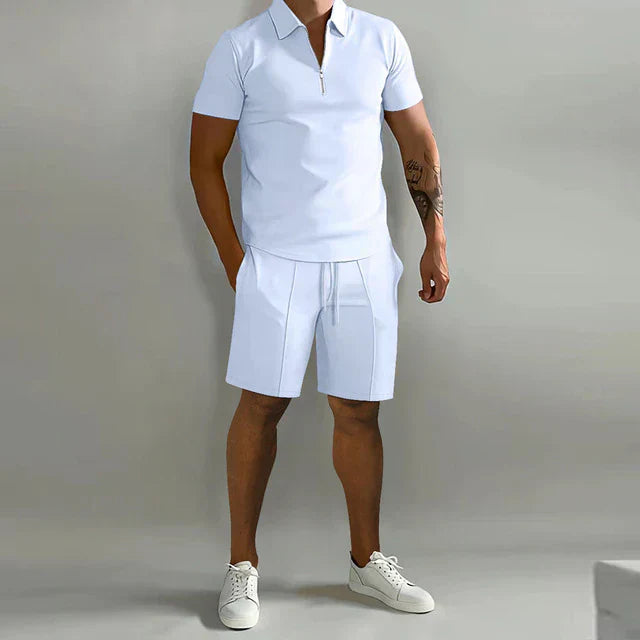 Men's Summer Set – Breathable Polo and Shorts for Warm Days